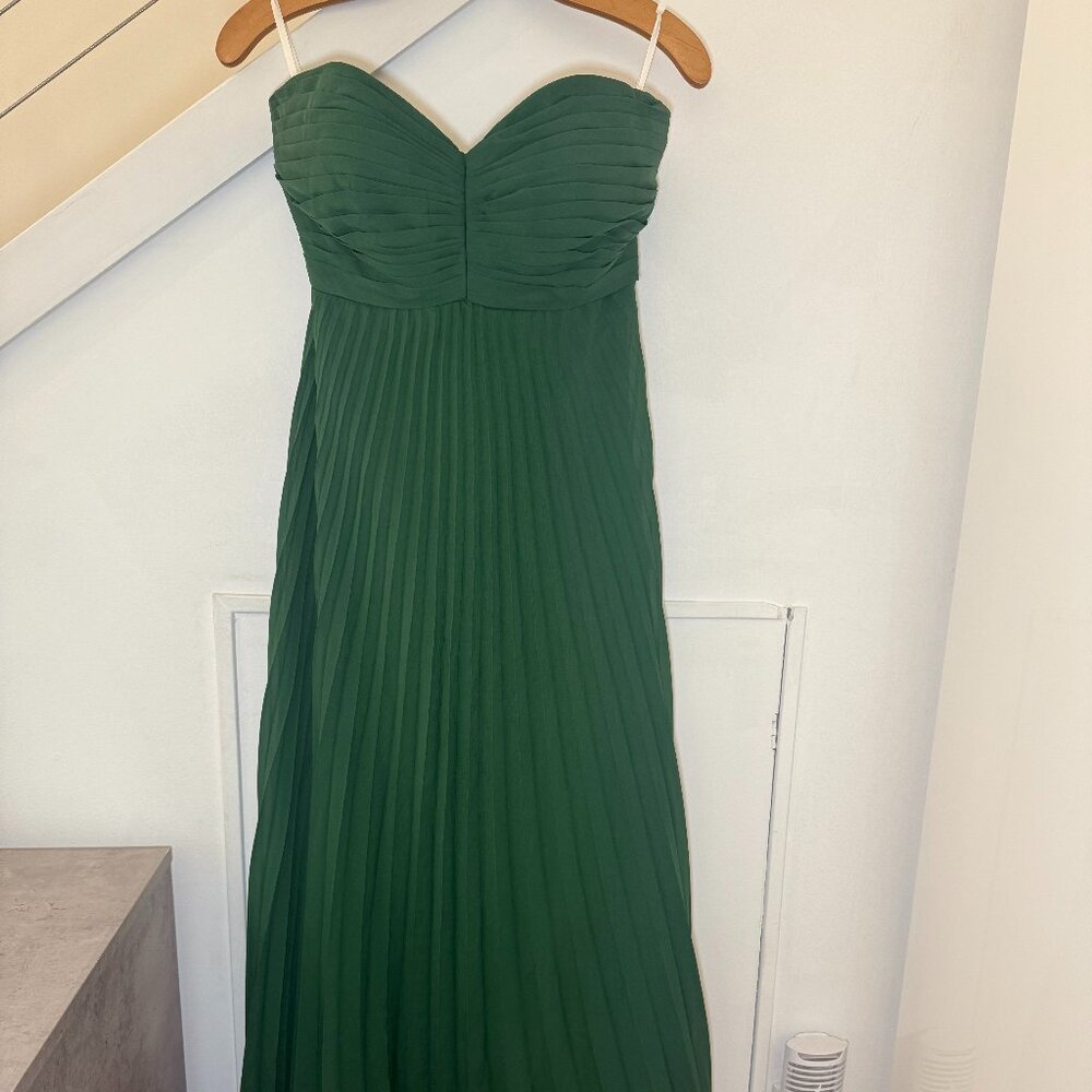 Formal Chiffon Strapless Bridesmaid Prom gown dress
